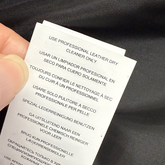 Michael Kors Black Leather Moto Jacket Womens‎ Size M Asymmetrical Zip - Picture 11 of 14